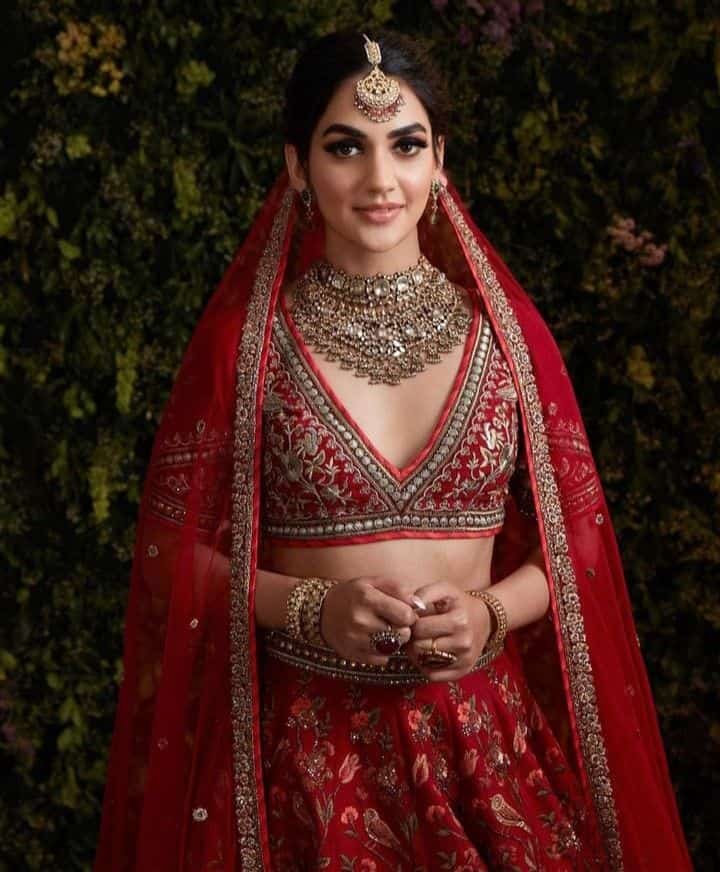 Deep Neck Bridal Blouse Design