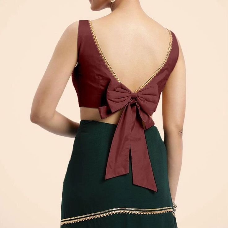 Simple Blouse Back Belt Design