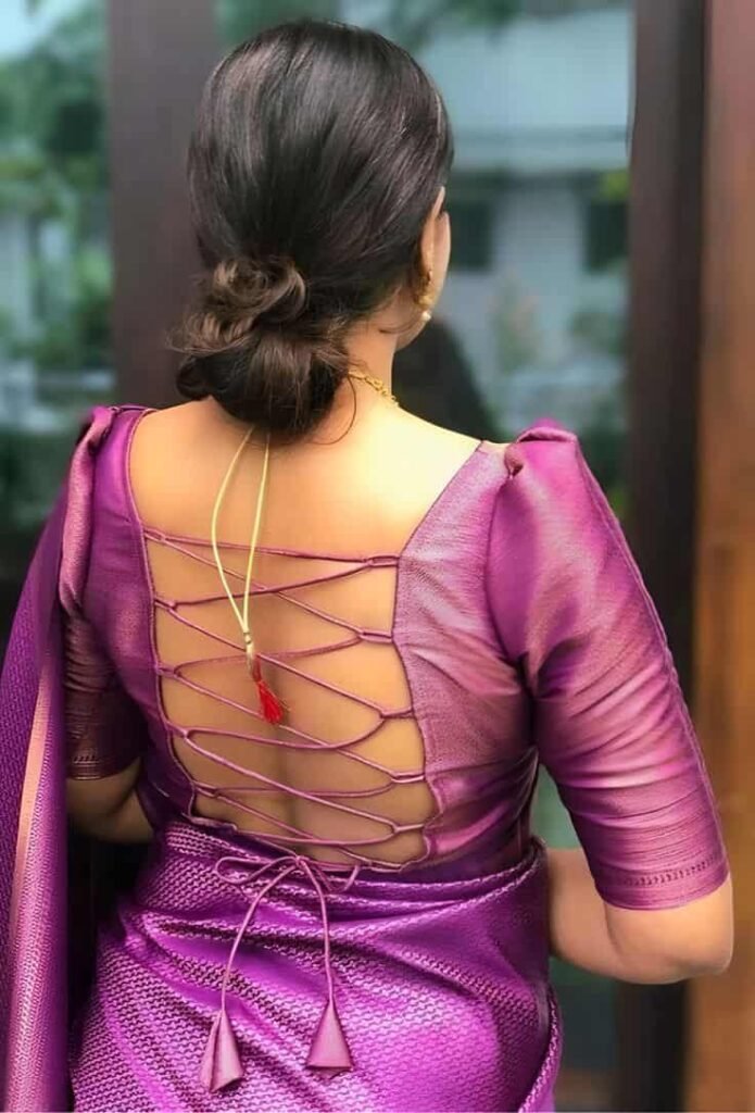 Simple Blouse Back Dori Design