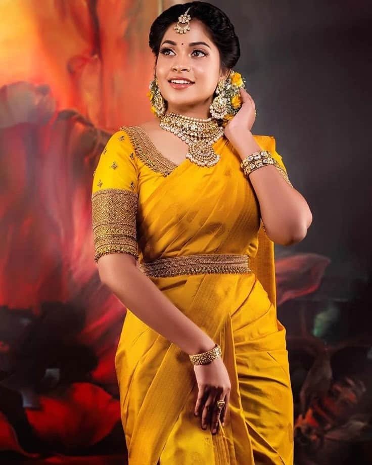 yellow bridal blouse designs