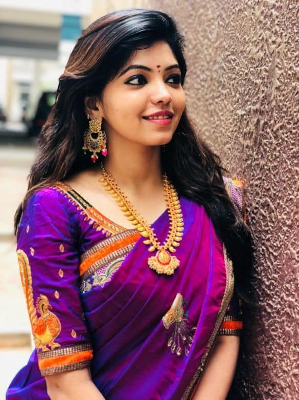 Aari Work Blouses with Peacock Designs