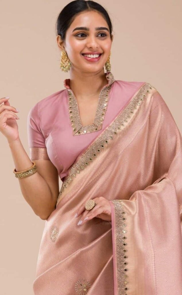 High Neck Blouse with Collar