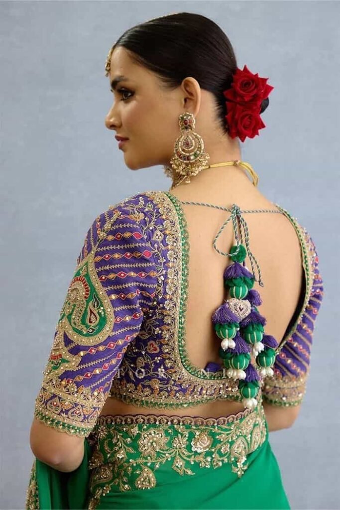 Tassel Back Blouse Design