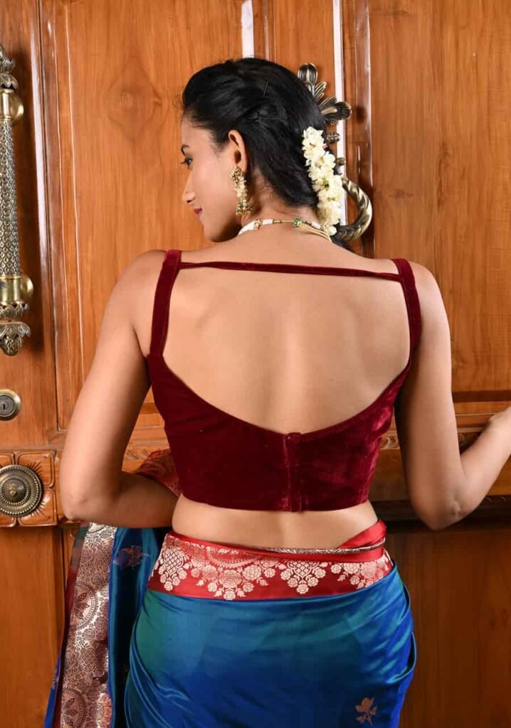 Stylish Velvet Blouse Design