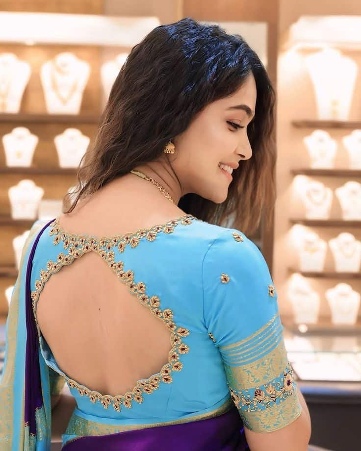 Mysore Silk Saree Blouse Designs Back