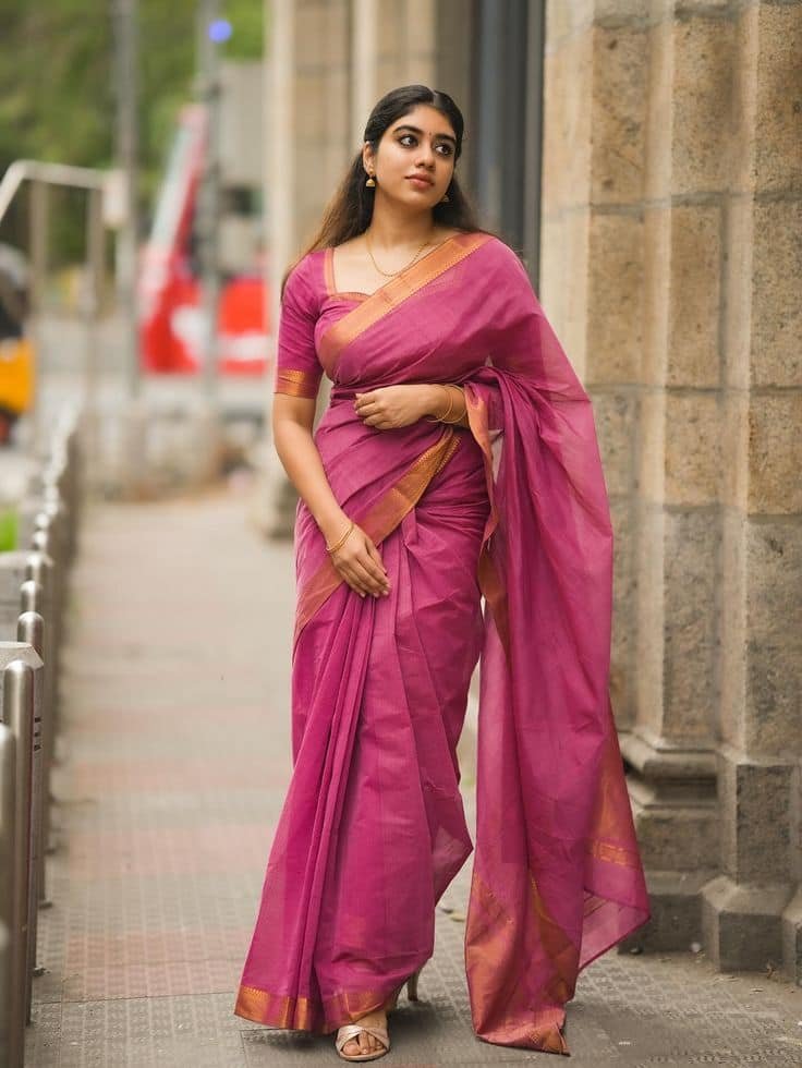 Plain Cotton Saree Blouse Designs