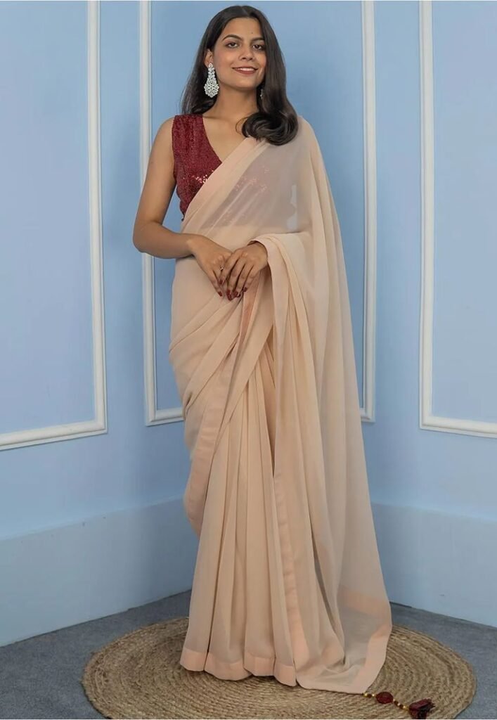 Plain Georgette Blouse Designs