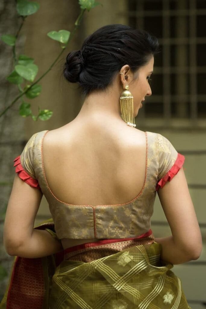 Square Neck Blouse Back Designs