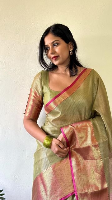 Cotton Modern Banarasi Saree Blouse Design