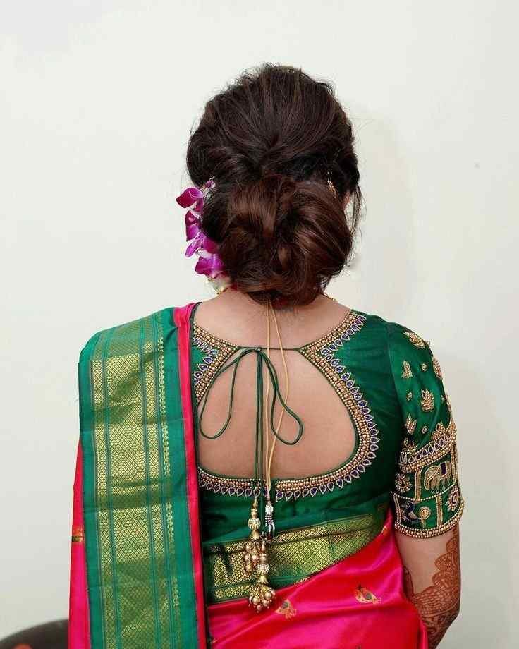 Marathi Saree Blouse Design Back