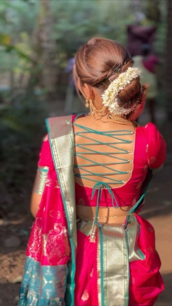 Beautiful Blouse Back Design with Dori