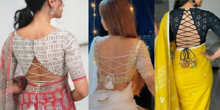 Blouse Back Design with Dori