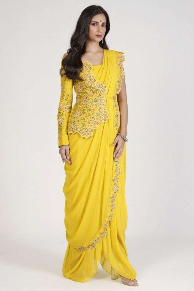 Jacket Style Blouse Designs for Sarees